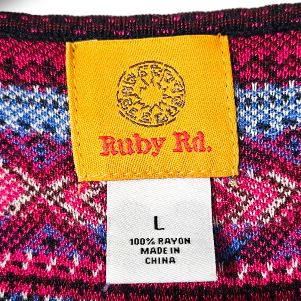 Ruby Rd Beaujolais Jacquard Pullover Sweater - image 7